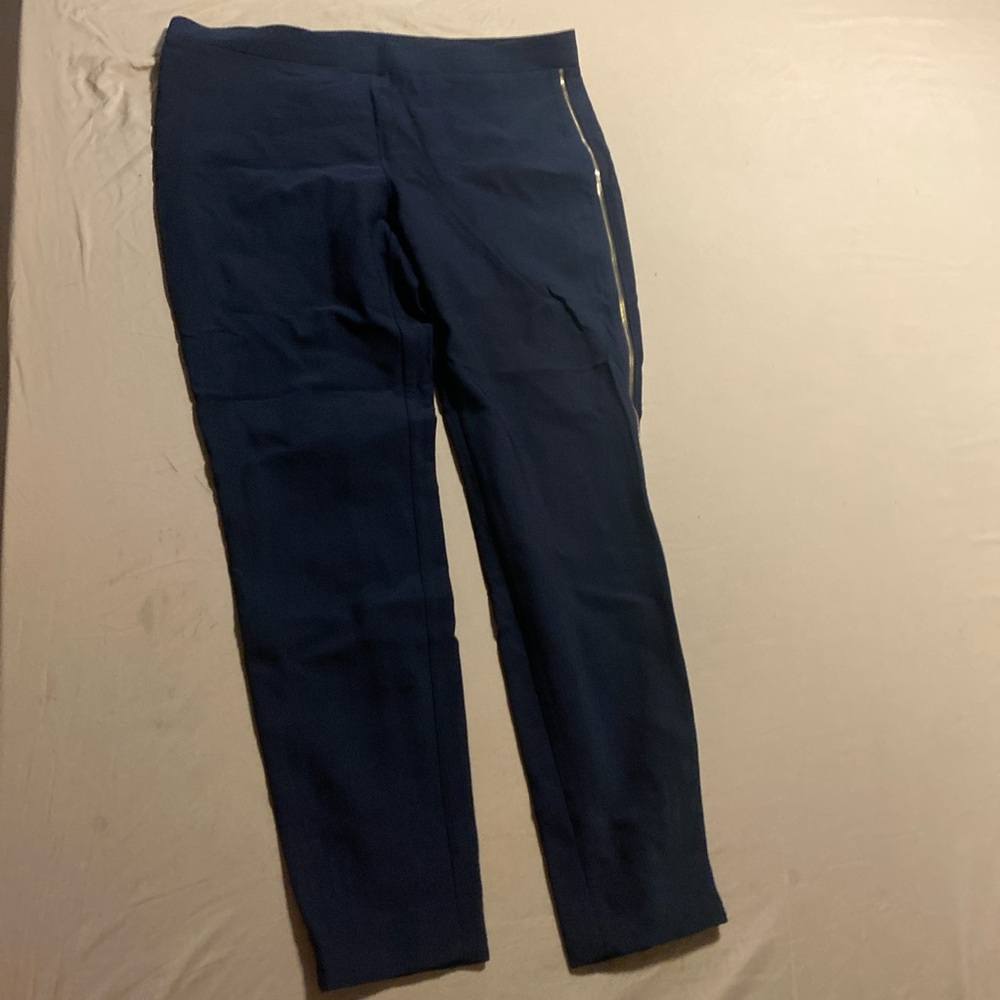 Express Women’s Navy Slim Chinos with Side Zip